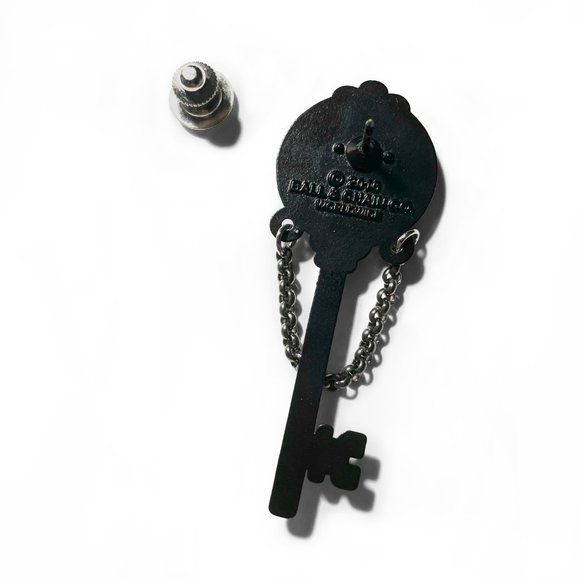 Ball & Chain Co black mirror key enamel pin - Picture 3 of 4